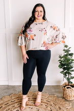 Load image into Gallery viewer, Double Ruffle Blouse In Apricot Spring Florals