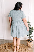 Load image into Gallery viewer, Button Front Dress In Light Aqua Animal Print