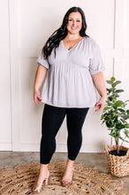 Load image into Gallery viewer, Textured Empire Waist Blouse In Dusty Lavender