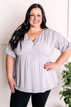 Load image into Gallery viewer, Textured Empire Waist Blouse In Dusty Lavender
