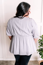 Load image into Gallery viewer, Textured Empire Waist Blouse In Dusty Lavender