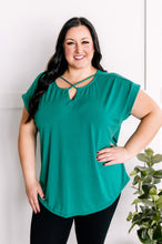 Load image into Gallery viewer, Criss Cross Front Top In Emerald