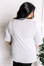 Load image into Gallery viewer, Lucky Graphic Knit Top In Heathered Grey