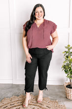 Load image into Gallery viewer, Ruffled Flutter Sleeve Top In Rose