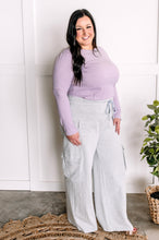 Load image into Gallery viewer, Wide Leg Cargo Sweats In Marbled Grey