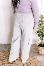 Load image into Gallery viewer, Wide Leg Cargo Sweats In Marbled Grey