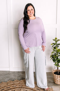 Active Long Sleeve Top In Parisian Purple