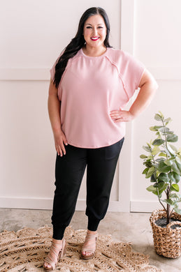 Knit Dolman Top In Ballet Slipper