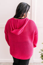 Load image into Gallery viewer, Oversized Crochet Hoodie In French Fuchsia