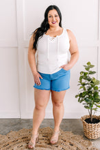 Load image into Gallery viewer, Mid Rise Frayed Hem Shorts By Judy Blue Jeans In Sky Blue