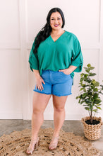 Load image into Gallery viewer, Mid Rise Frayed Hem Shorts By Judy Blue Jeans In Sky Blue