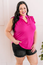 Load image into Gallery viewer, Flutter Sleeve Gabby Front Top In Persian Pink