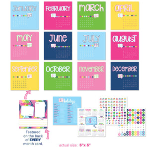 2023 Mini Monthly Desktop Calendar Set for Office, Home, Desk