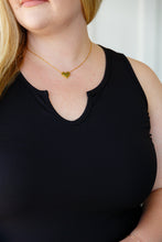 Load image into Gallery viewer, Daily Essential Notched Ribbed Tank in Black
