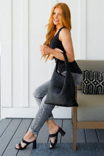 Load image into Gallery viewer, Daily Essential Notched Ribbed Tank in Black