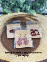 Load image into Gallery viewer, Reversed Layered Bell Buckskin Dangle Earrings