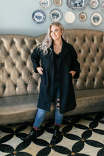 Load image into Gallery viewer, Deconstructed Oversized Trench Coat in Classic Black
