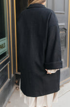 Load image into Gallery viewer, Deconstructed Oversized Trench Coat in Classic Black