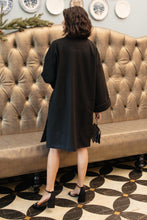Load image into Gallery viewer, Deconstructed Oversized Trench Coat in Classic Black