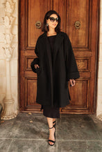 Load image into Gallery viewer, Deconstructed Oversized Trench Coat in Classic Black