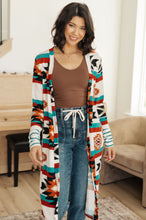 Load image into Gallery viewer, DOORBUSTER: Desert Winter Aztec Print Long Cardigan