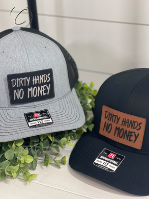 Adult Dirty Hands, No Money Patch Snapback Hat