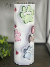 Load image into Gallery viewer, Dog Mom Inflated 20oz Skinny Tumbler