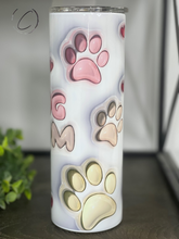 Load image into Gallery viewer, Dog Mom Inflated 20oz Skinny Tumbler