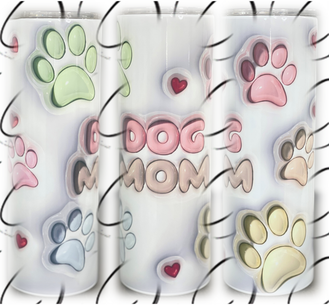 Dog Mom Inflated 20oz Skinny Tumbler