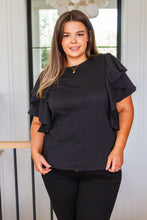 Load image into Gallery viewer, Don&#39;t Forget Me Ruffle Sleeve Top