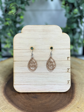Load image into Gallery viewer, Easter Egg Gold Glitter Dangle Earrings