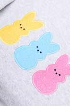 Load image into Gallery viewer, PREORDER: Embroidered Glitter Sweatshirt in Multicolor Bunnies