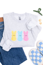 Load image into Gallery viewer, PREORDER: Embroidered Glitter Sweatshirt in Multicolor Bunnies