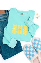 Load image into Gallery viewer, PREORDER: Embroidered Glitter Sweatshirt in Yellow Bunnies