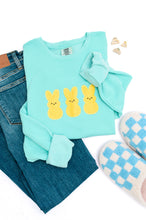 Load image into Gallery viewer, PREORDER: Embroidered Glitter Sweatshirt in Yellow Bunnies