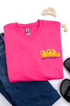 Load image into Gallery viewer, PREORDER: Embroidered Fringe Chicks Sweatshirt in Pink