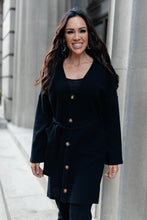 Load image into Gallery viewer, Editor Soft Trench Cardi in Black