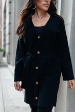 Load image into Gallery viewer, Editor Soft Trench Cardi in Black