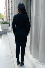 Load image into Gallery viewer, Editor Soft Trench Cardi in Black