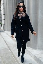 Load image into Gallery viewer, Editor Soft Trench Cardi in Black