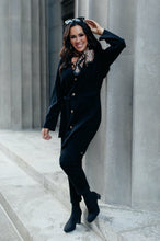 Load image into Gallery viewer, Editor Soft Trench Cardi in Black