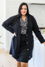 Load image into Gallery viewer, Editor Soft Trench Cardi in Black