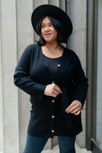 Load image into Gallery viewer, Editor Soft Trench Cardi in Black