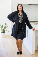 Load image into Gallery viewer, Editor Soft Trench Cardi in Black