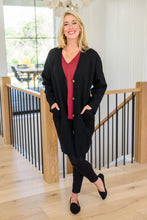 Load image into Gallery viewer, Editor Soft Trench Cardi in Black