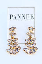 Load image into Gallery viewer, Ella Smoky Crystal Drop Earrings in Smoky Brown