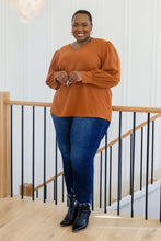 Load image into Gallery viewer, Enjoy This Moment V Neck Blouse In Toffee