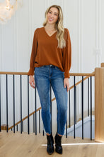 Load image into Gallery viewer, Enjoy This Moment V Neck Blouse In Toffee