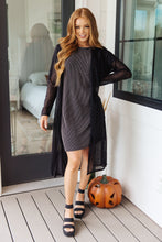 Load image into Gallery viewer, Everyday Favorite Ribbed Knit Dress in Black