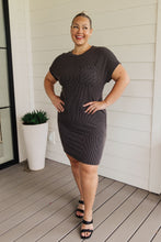 Load image into Gallery viewer, Everyday Favorite Ribbed Knit Dress in Black